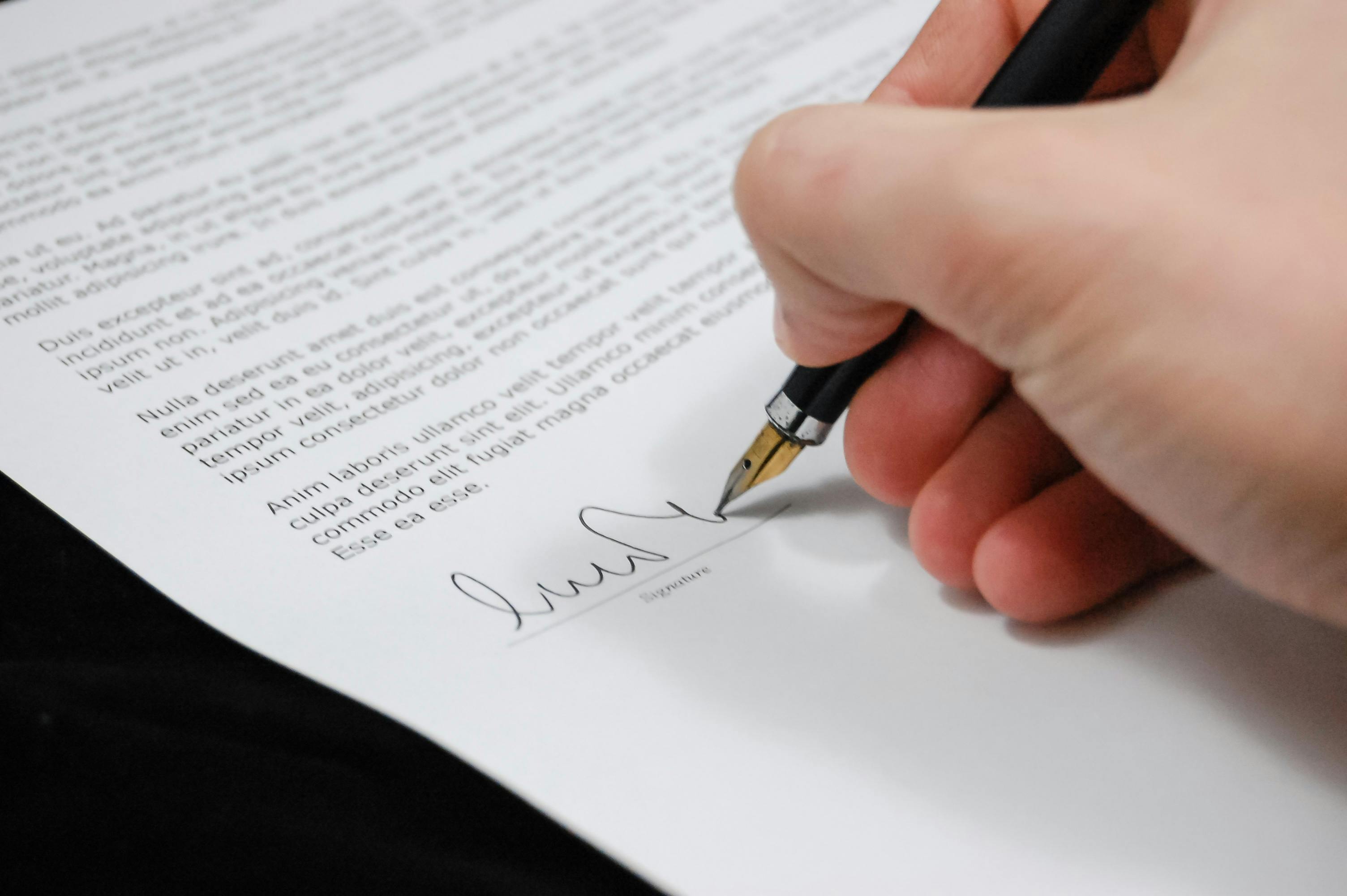 Signing a Lease Agreement